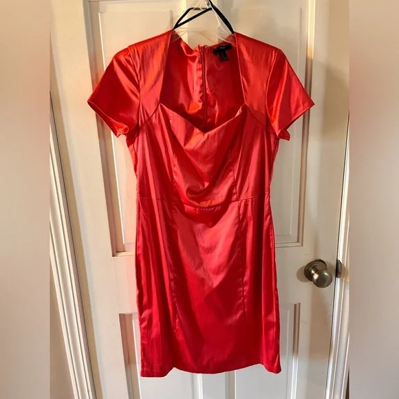 Forever 21 | Dresses | Hot Pink Satin 94s Style Cocktail Dress Forever 21  New Size Large | Poshmark